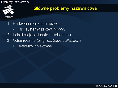 Główne problemy nazewnictwa