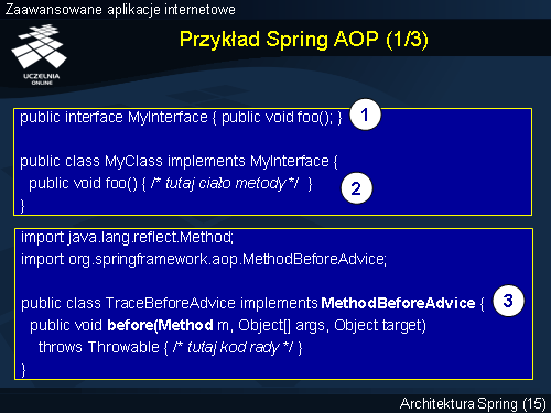 Przykład Spring AOP (1/3)