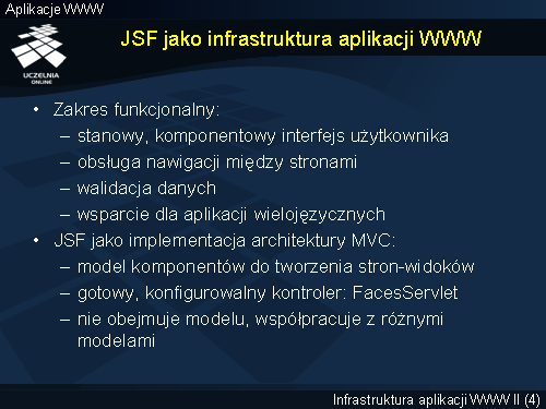 JSF jako infrastruktura aplikacji WWW