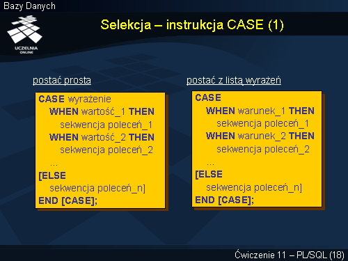 Selekcja – instrukcja CASE (1)