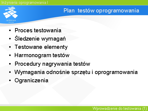 Plan testów oprogramowania