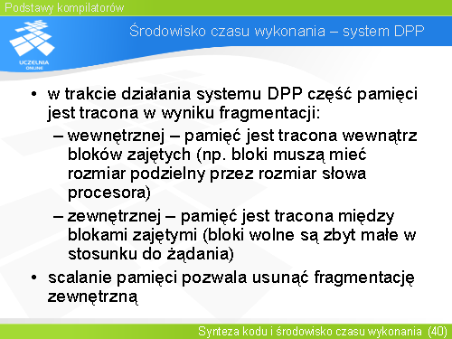 Środowisko czasu wykonania – system DPP(1)