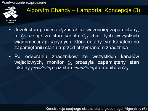 Algorytm Chandy – Lamporta: Koncepcja (3)