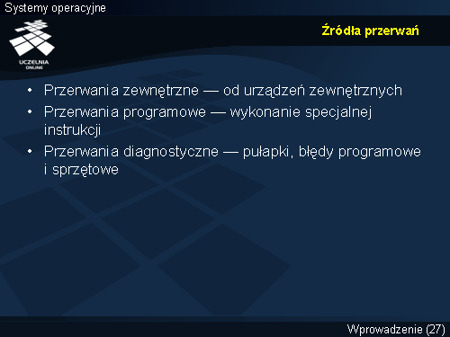 Źródła przerwań