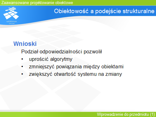 Obiektowość a podejście strukturalne(3)