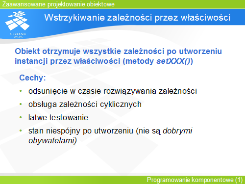 Wstrzykiwanie zależności przez właściwości