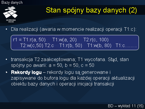 Stan spójny bazy danych (2)