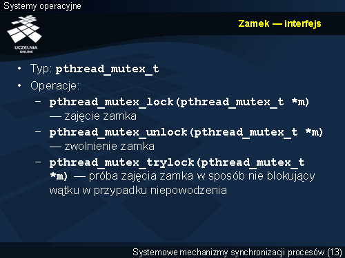 Zamek — interfejs