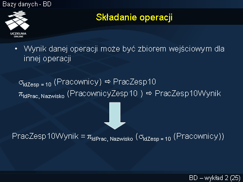 Składanie operacji
