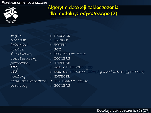 Alg. detekcja zakleszczenia dla modelu predykatowego (2)