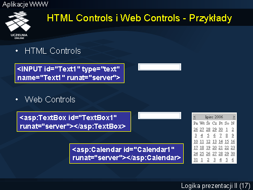 HTML Controls i Web Controls - Przykłady