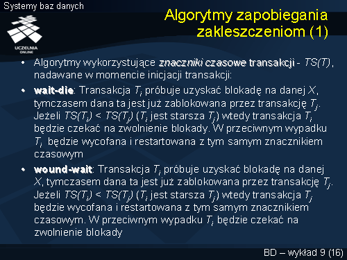 Algorytmy zapobiegania zakleszczeniom (1)