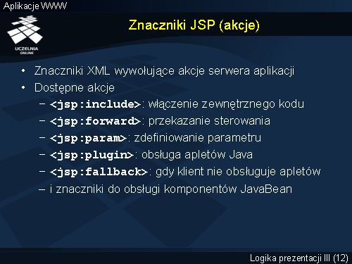 Znaczniki JSP (akcje)