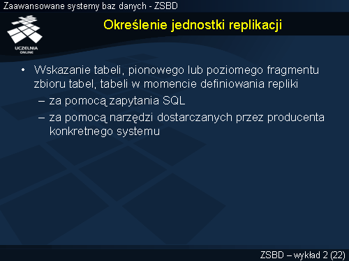 Określenie jednostki replikacji