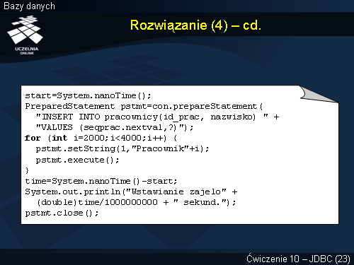 Rozwiązanie (4) – cd.