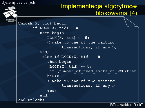 Implementacja algorytmów blokowania (4)