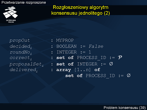 Rozgłoszeniowy algorytm konsensusu jednolitego (2)