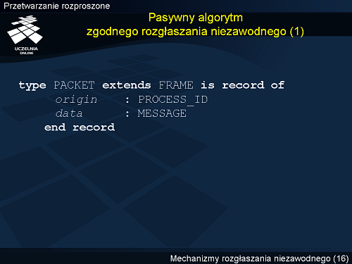 Pasywny algorytm zgodnego rozgłaszania niezawodnego (1)