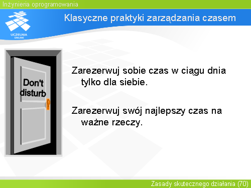 Klasyczne praktyki zarządzania czasem