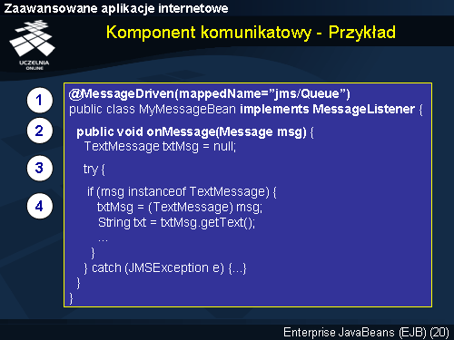 Komponent komunikatowy - Przykład