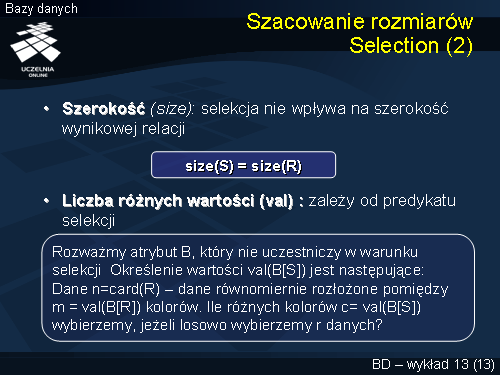 Szacowanie rozmiarów Selection (2)