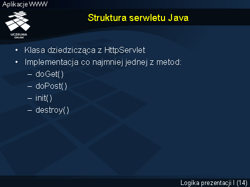 Struktura serwletu Java
