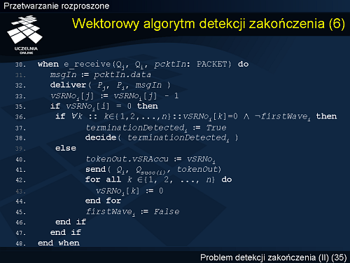 Wektorowy algorytm detekcji zakończenia (6)
