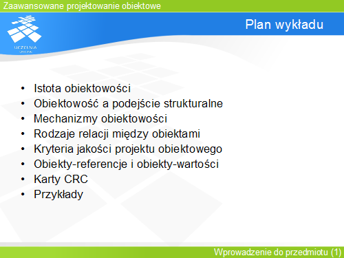 Plan wykładu