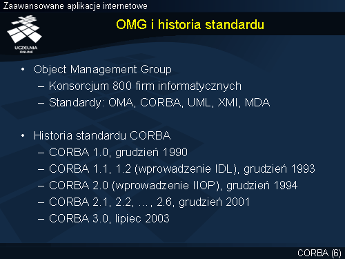 OMG i historia standardu