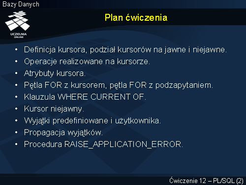 Plan ćwiczenia