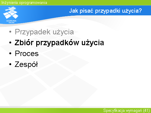 Jak pisać przypadki użycia?