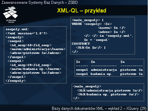 XML-QL – przykład