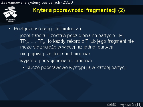 Kryteria poprawności fragmentacji (2)