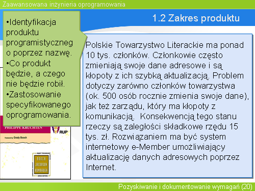 1.2 Zakres produktu(1)