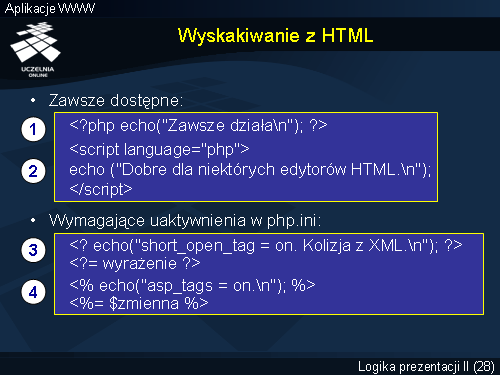 Wyskakiwanie z HTML