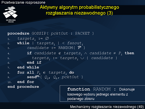 Aktywny algorytm probabilistycznego rozgłaszania niezawodnego (3)