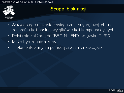 Scope: blok akcji