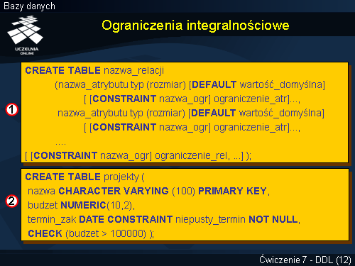 Ograniczenia integralnościowe