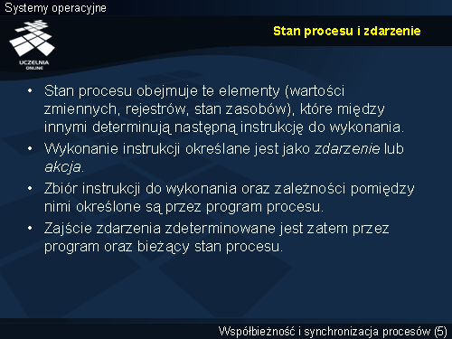 Stan procesu i zdarzenie