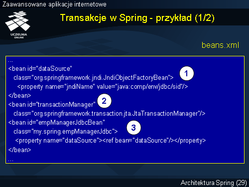 Transakcje w Spring - przykład (1/2)