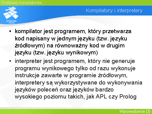 Kompilatory i interpretery