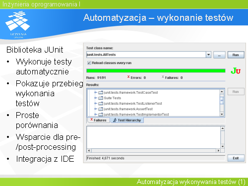 Automatyzacja – wykonanie testów(1)
