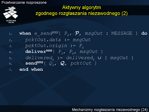 Aktywny algorytm zgodnego rozgłaszania niezawodnego (2)