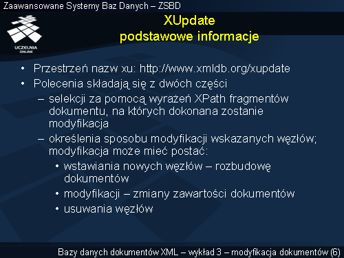 XUpdate podstawowe informacje