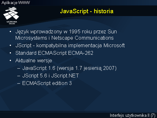JavaScript - historia