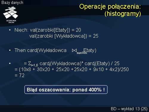 Operacje połączenia: (histogramy)