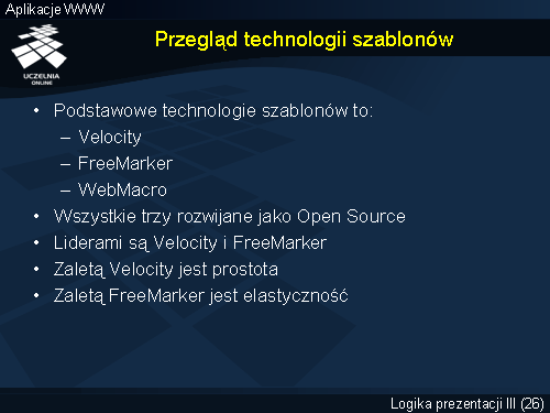 Przegląd technologii szablonów