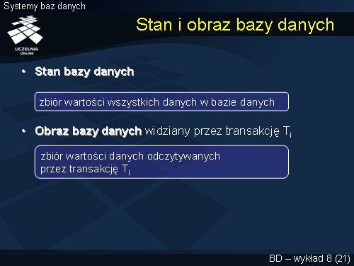 Stan i obraz bazy danych