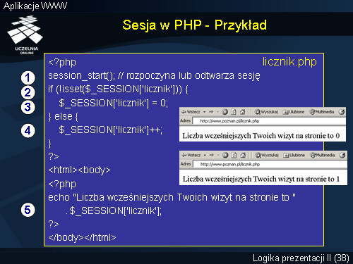 Sesja w PHP - Przykład