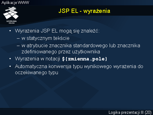 JSP EL - wyrażenia